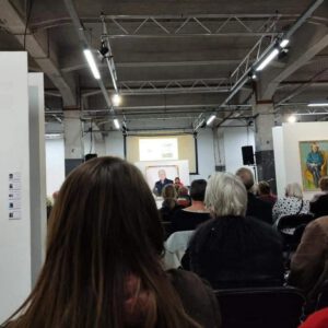 Tijdens de opening van de tentoonstelling