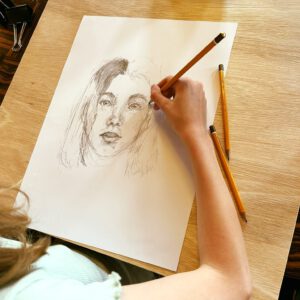 Les portrettekenen voor De Nieuwe Vincent